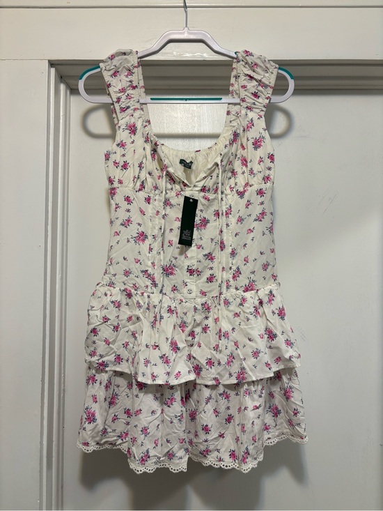 wild fable Dresses & Skirts - wild fable Cream Mini Dress with Pink Floral Print